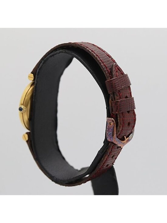Cartier Must Vendome 23 Quartz Wine Red Dial Watch